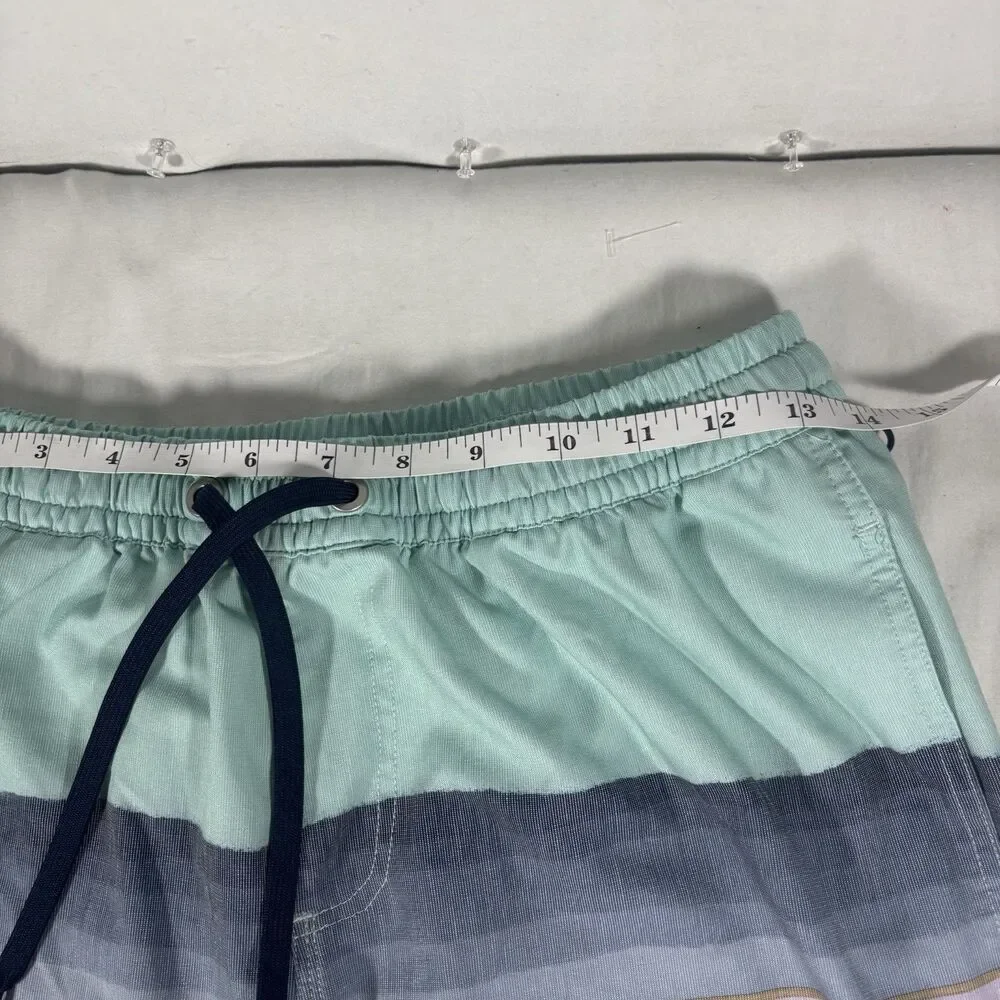 Quiksilver Blue Striped Board Shorts Blue/ Purple/gray Stripes Small